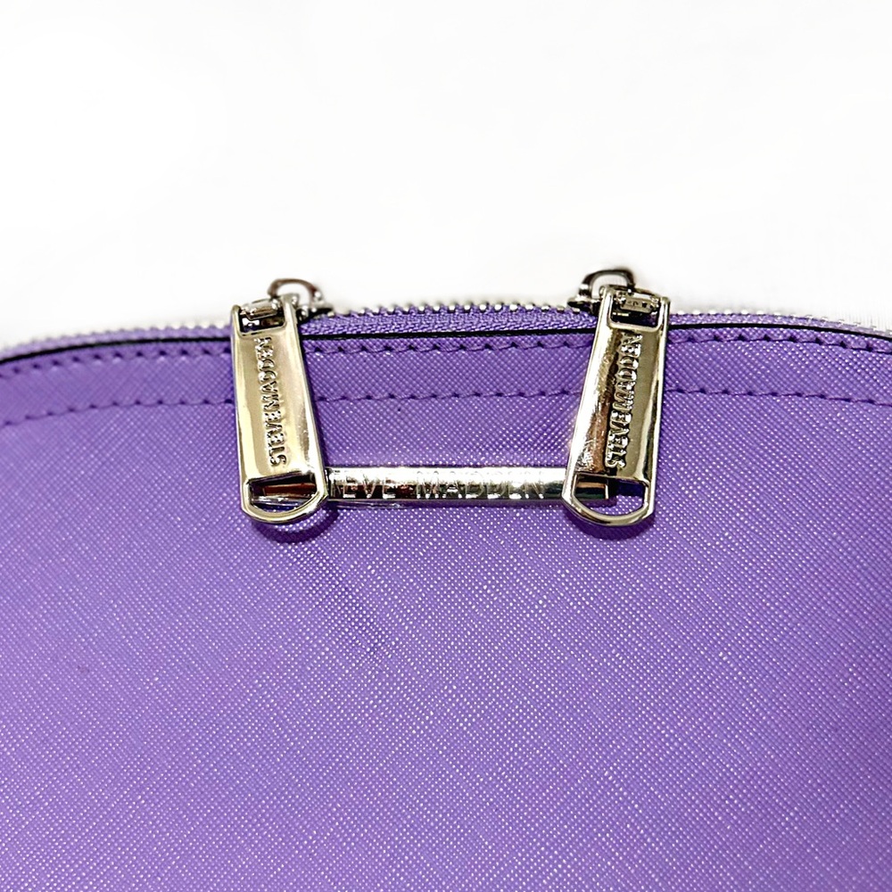 *NWOT Steve Madden Lavender Saffiano Crossbody Bag with Silver Hardware - Picture 3 of 11